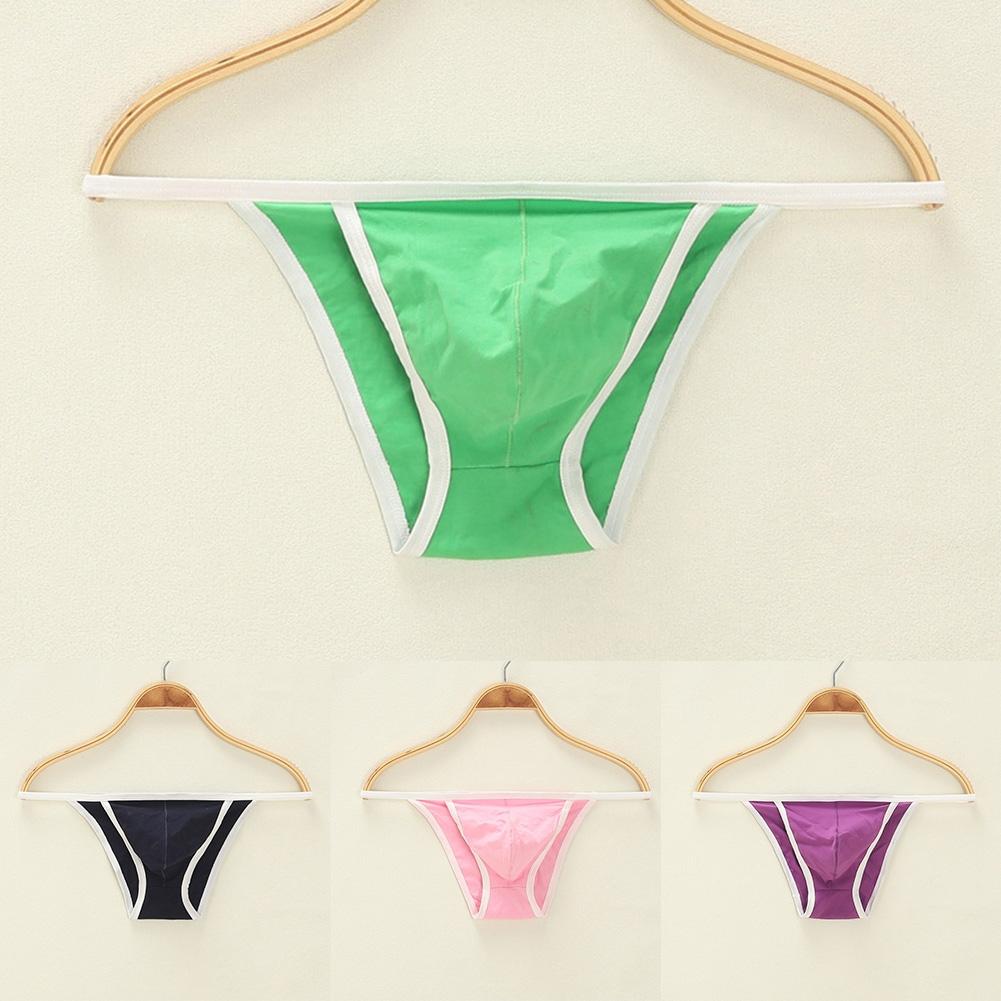Solid Mens Underwear Stretch Underpants Bikini Breathable