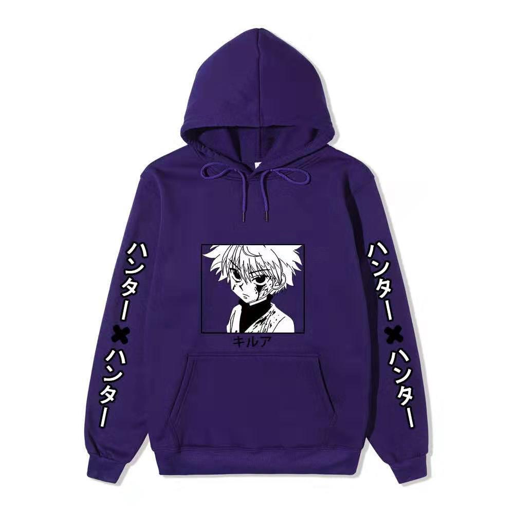 HUNTER X HUNTER Killua Zoldyck Graphic Printing Sweatshirts  Hip Hop Casual Unisex Autumn Winter Fleece Streetwear Tops