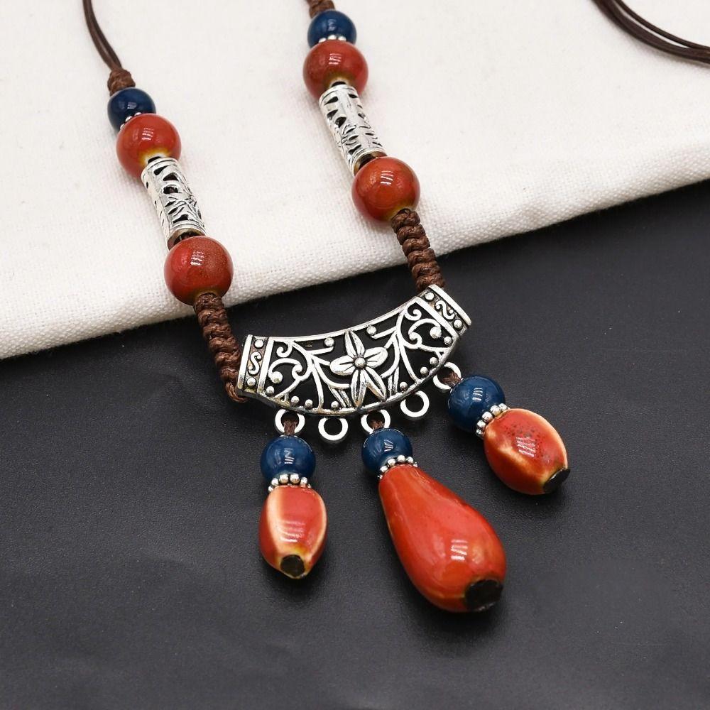 Geometric Ethnic Style Beaded Headdress Tassel Tassel Forehead Headband  Women