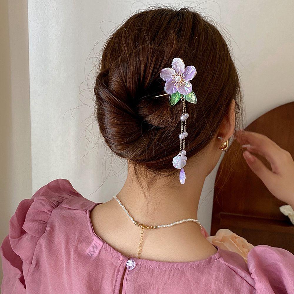 

Бабочка Цветок Кисточка Металлическая Заколка Для Волос Китайская Вилка Для Волос Женские Шпильки Для Волос Корейские Шпильки Ханьфу