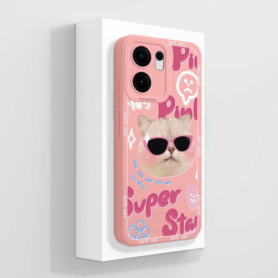 Case For Oppo Reno 13F 4G 5G Luxury Floral Print Soft Liquid Silicone High Quality Phone Shell For Reno13F Full Coverage Bumper
