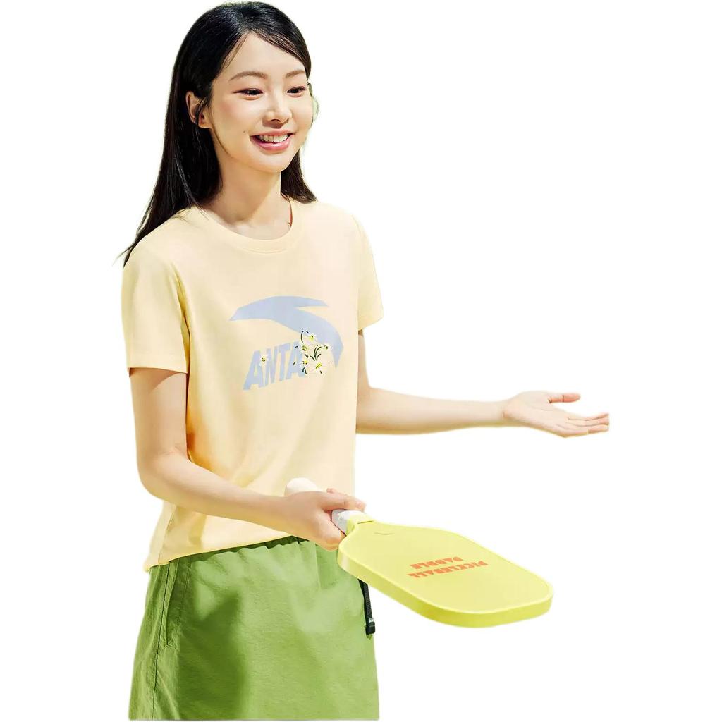 Anta Casual Sports Fashion Versatile Comfortable Short Sleeve T-Shirt Women Tops 962628115-6