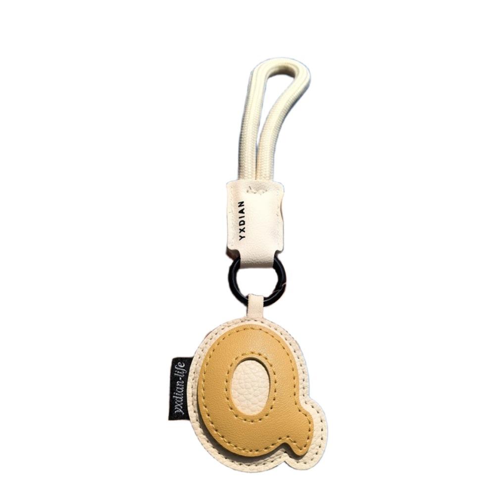 PU Leather 26 Letter Keychain Sweet Lucky Letter Pendant Fashion Alphabet Key Holder  Friend