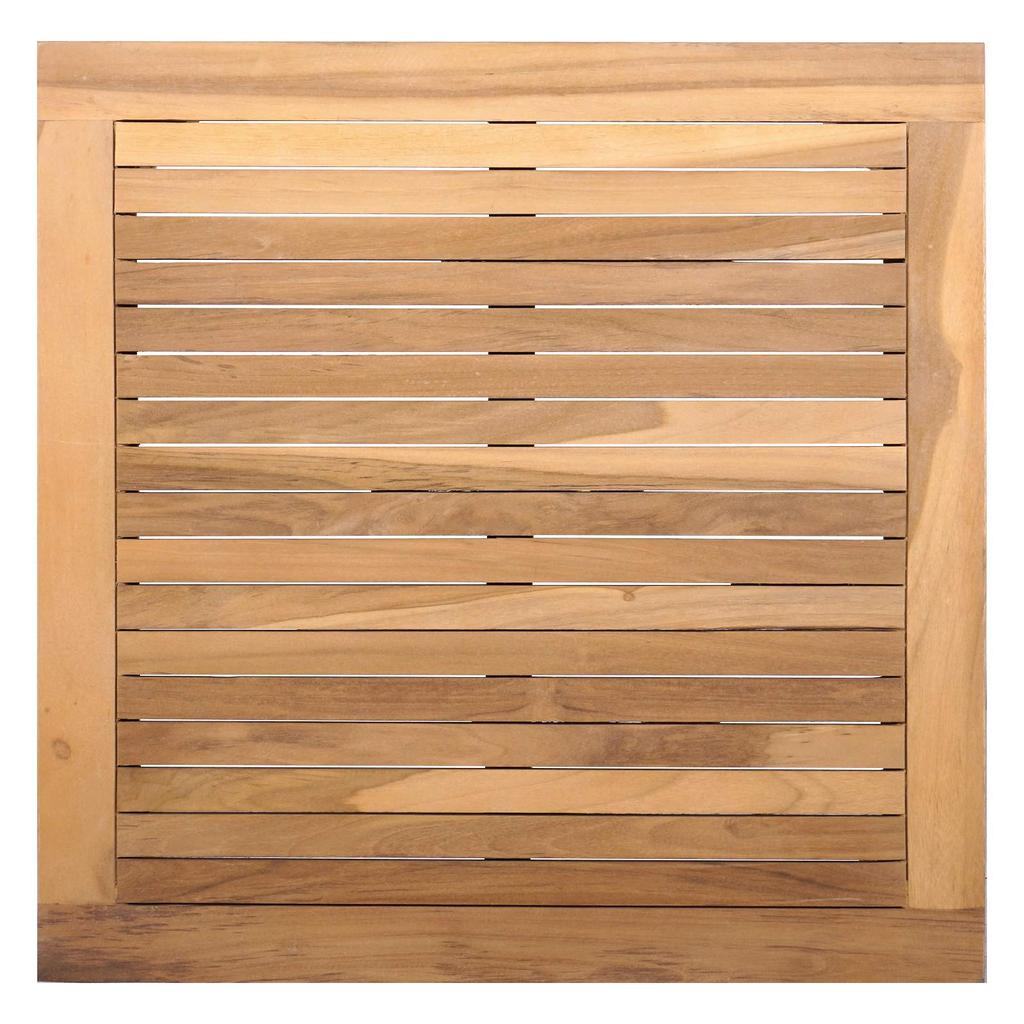 Garden Table Brown Solid Teak Wood