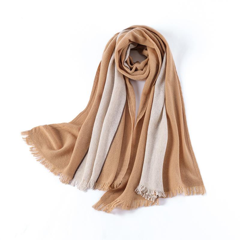 2025 new girls wool scarf student scarf fringed women's wool scarf scarf scarf shawl with fashion