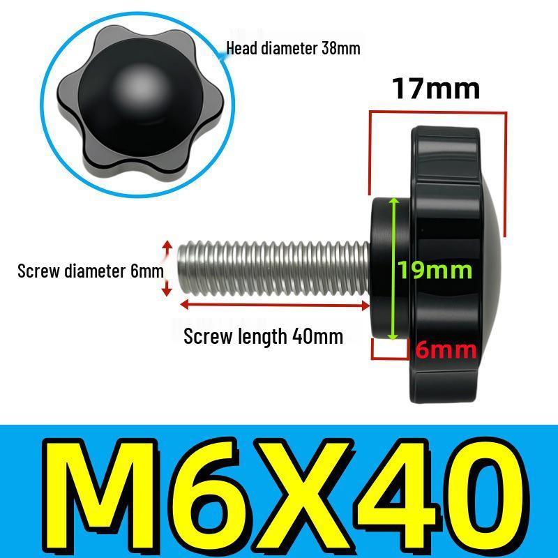 Adjustable Plum Blossom Plastic Head Star Handle Screw Bolt