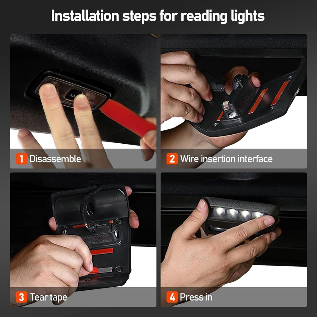 LEPZ Rear Ceiling Lights Fit Ford Bronco 2021 2022 2023,Reading Light for Bronco Accessories 4-Door,Touch LED Dome Interior Trunk Light Car