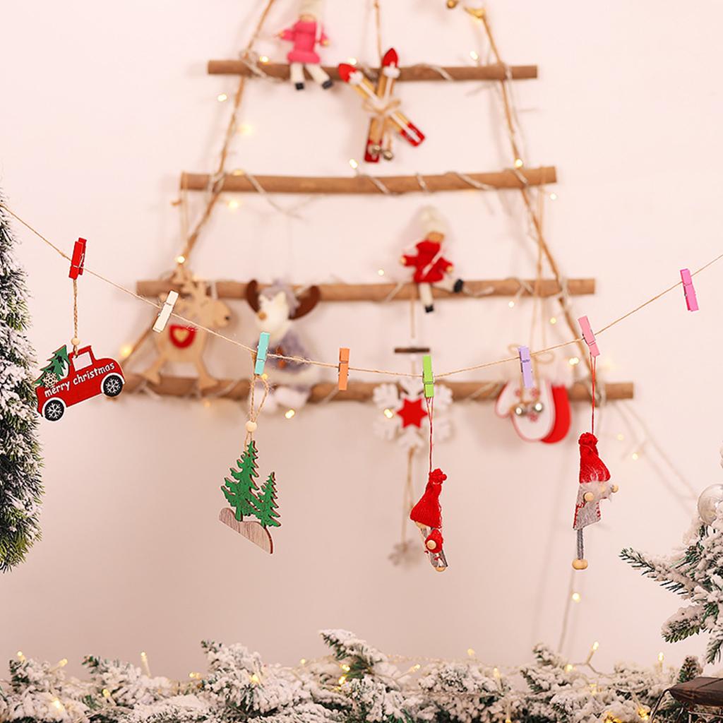 20Pcs/lot DIY Clothespins Paper Pegs Stationery Wooden Photo Clips Craft 3.4cm