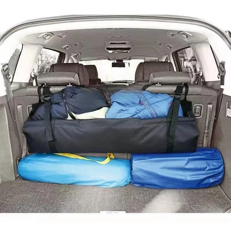 Organizer μπαγκαζιέρα αυτοκινήτου Ρυθμιζόμενη τσάντα αποθήκευσης πίσω καθίσματος Δίχτυ υψηλής χωρητικότητας πολλαπλών χρήσεων Oxford Automobile Seat Organizers Universal