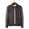 Men's Large Size Leather Jacket, Men's Autumn Stand Collar Leather Jacket, Men's Trendy Leather Jacket, Men's