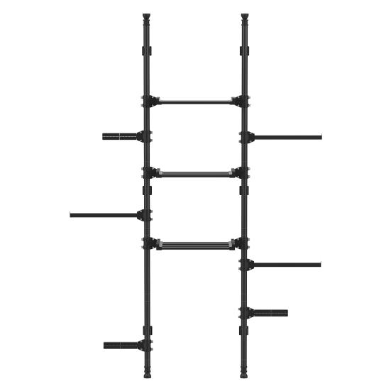4-Tier Over The Toilet Storage Shelf, Adjustable Standing Bathroom Organizer, Heavy Duty Above Behind Toilet Laundry Space-Saving Shelving for Small
