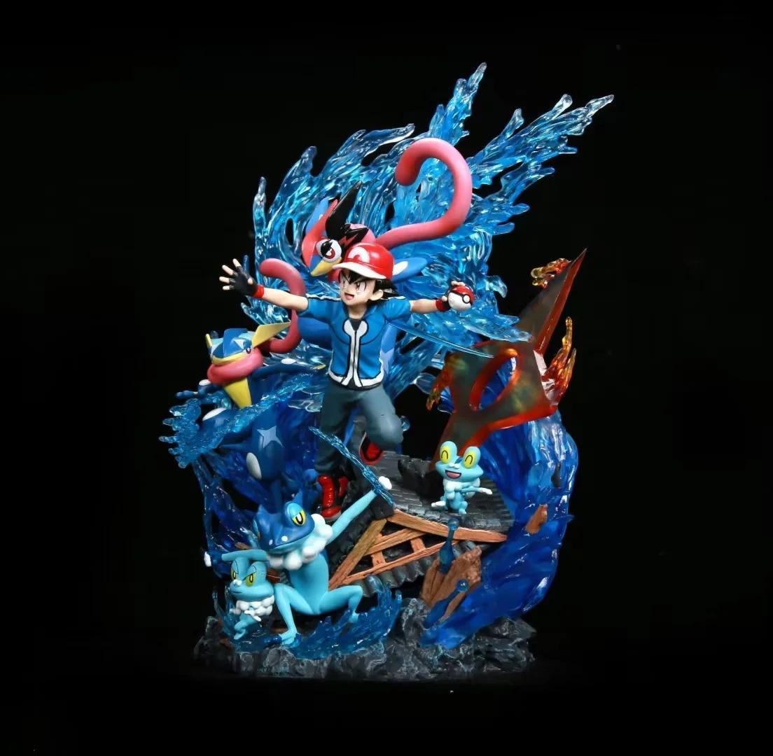 

Gk Привлекательный Питомец Дух Светящийся Эш Кетчум Фроки Семья ПВХ Коллекционная Модель Three Heroes Frog