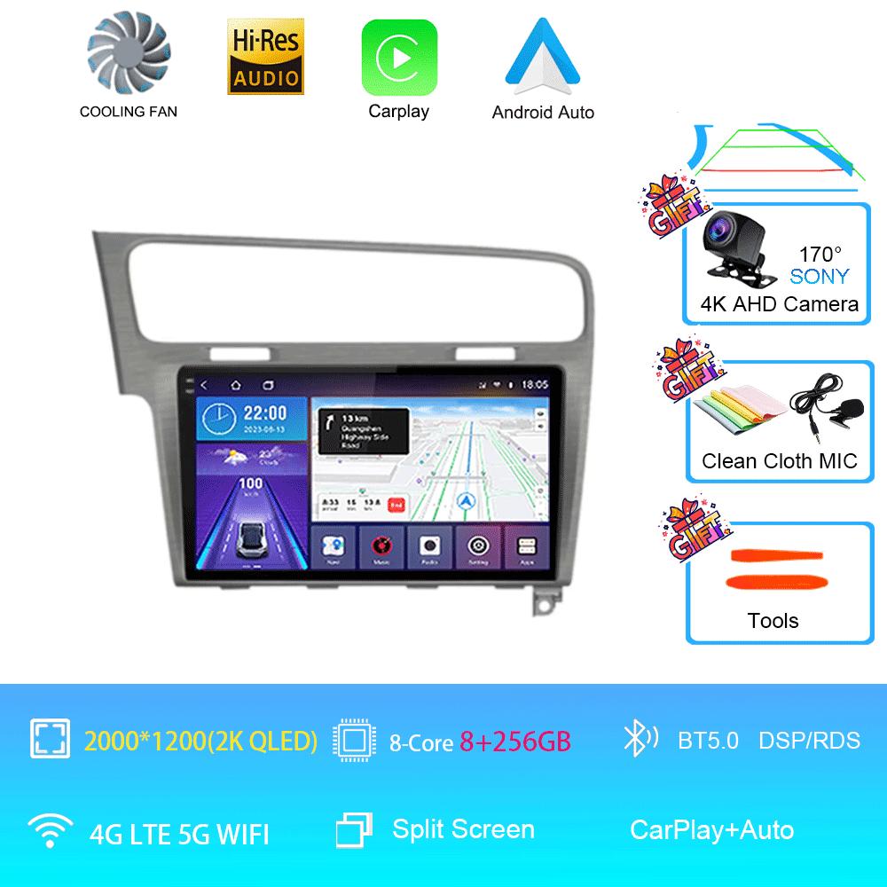 Car Radio Android 14 For Volkswagen VW Golf 7 MK7 GTI 2011-2021 Carplay HD Multimedia Auto Qualcomm GPS Stereo Video Player 2din
