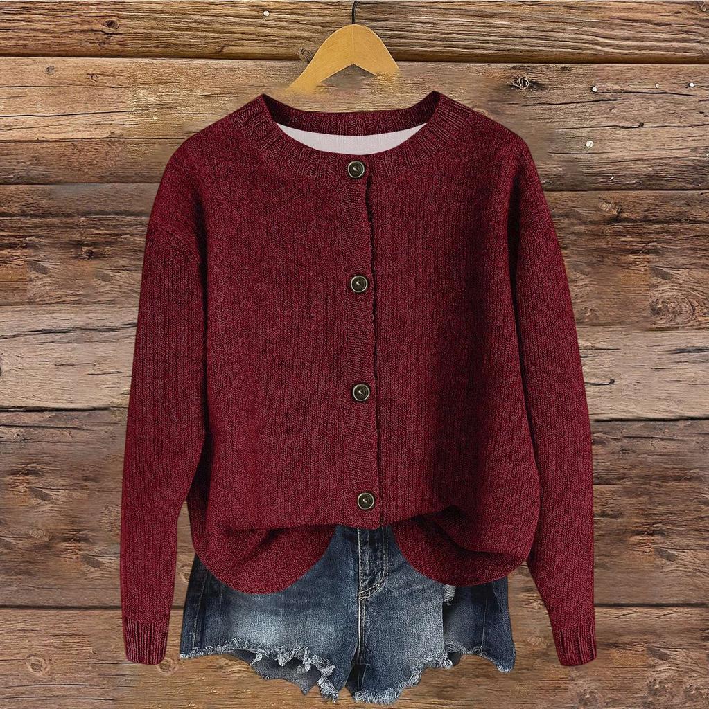Women's Vintage Knit Button Cardigan Jacket