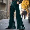 Men's Dress Flared Pants Velvet Pants Pocket Solid Color Comfortable Soft Daily Fashion Street Pants