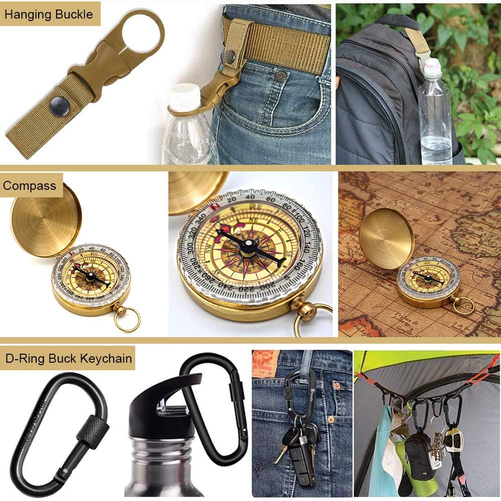 EMDMAK Gifts for Men Dad Husband Boyfriend, Survival Gear and Equipment 15 In 1, Outdoor Emergency Survival Kit, Camping Hunting Fishing Christmas