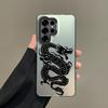 Color Phone Case For Samsung Galaxy S26 S25 S24 S23 S22 Ultra S20 S10 S21 FE 5G Plus Silver IMD Cover Black Dragon Fashion