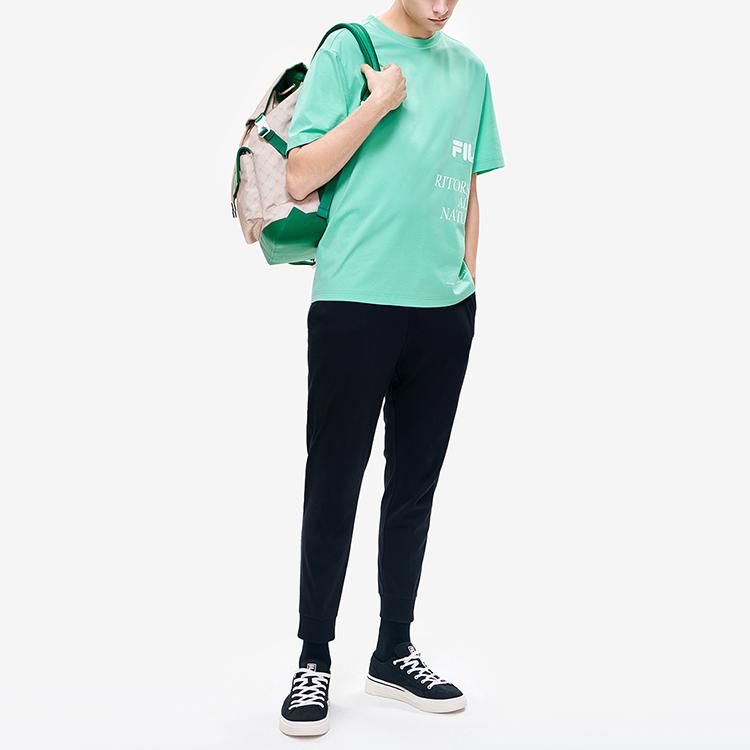 New FILA Knitted Sweatpants Men's Jet Black F11M228605FBK