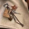 Y2K Fashion Snow Boot Star Lanyard Keychain Harajuku Style Braided Rope Keyring For Women Bag Pendant Handbag Charms Gifts