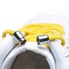 Semicircular No-Tie Elastic Shoelaces with Metal Capsule Buckle Shoe Accessories