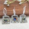 Pendientes Colgantes de Resina Transparente Agua de Mar Pez Dorado y Accesorios para Llavero