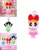 Powerpuff Girls Bubbles Stuffed Toy Pendant With Plush Material For Kids And Gifts