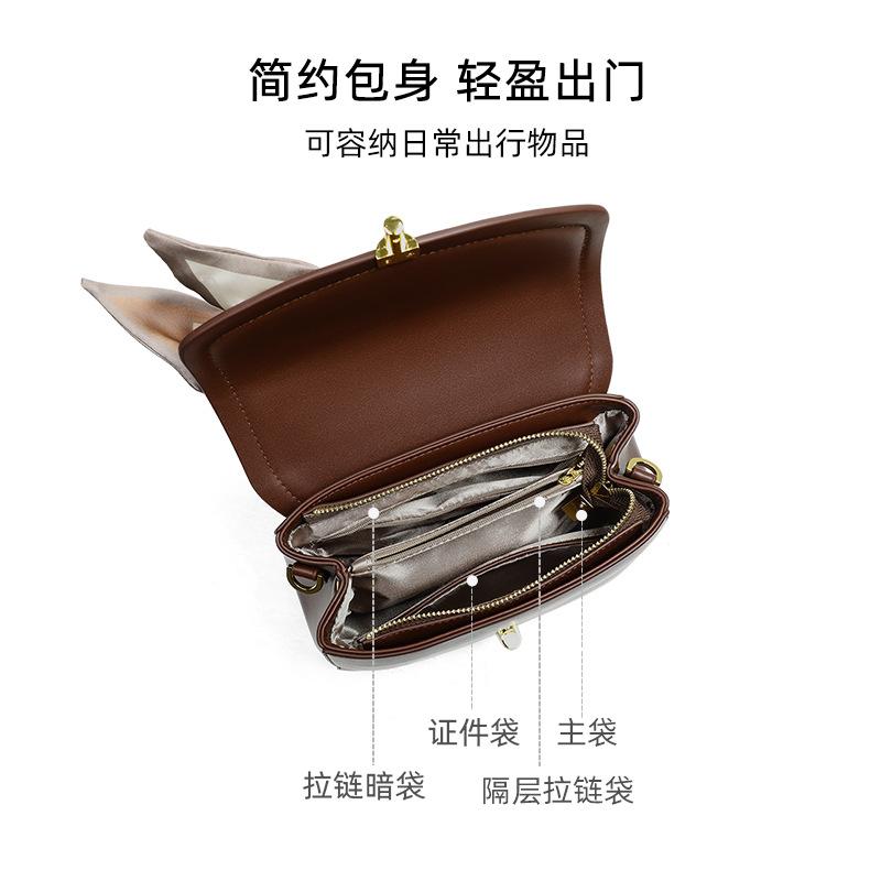 2025 New Genuine Leather Women's Bag Crossbody Bag High-end Handbag Small Square Bag Fashion Versatile Shoulder Bag