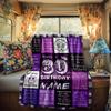 Birthday Wishes 80Th Birthday Gift Rv Customize Your Name Blanket Soft Cozy Lightweight For Travel Camping Picnic Sofa Bedroom Living Room Suitable