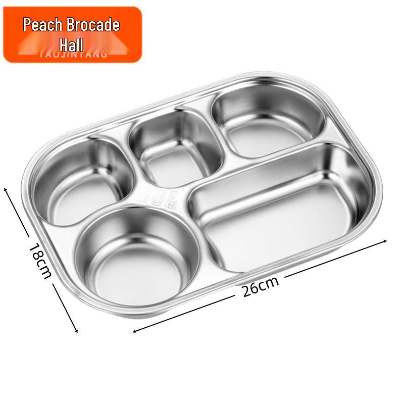 304 Stainless Steel 5-Compartment Divided Plate