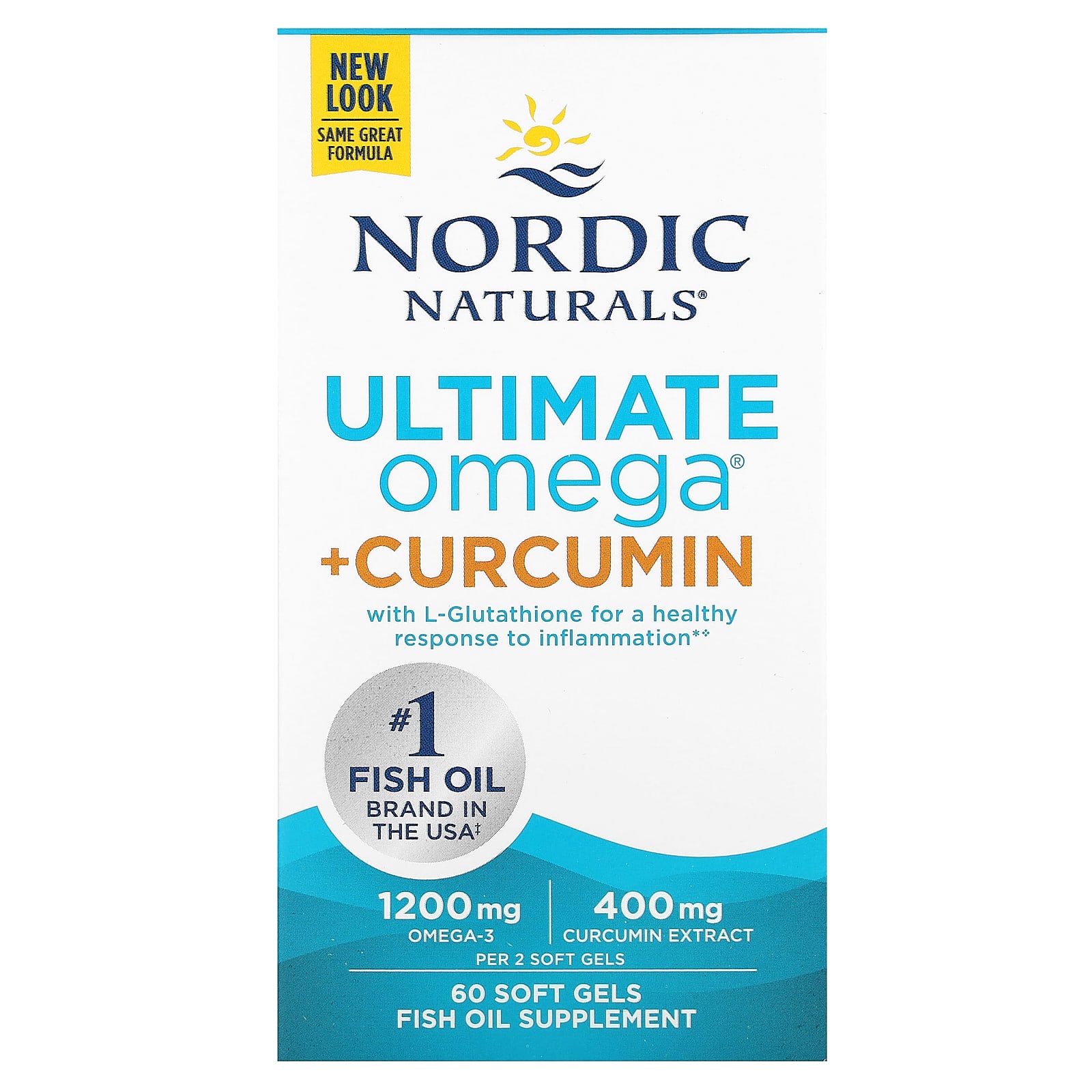 

Ultimate Omega + Curcumin, 60 Softgels
