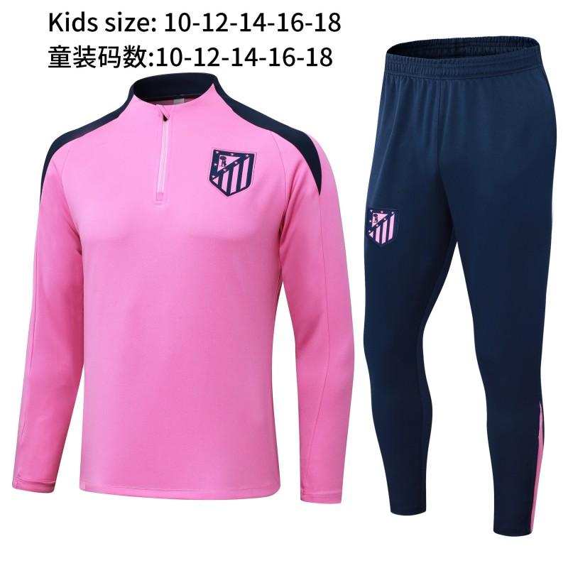 2024-'' Soccer Jersey Half-Zip Long Sleeve Training Top Men Women Kids Club Style