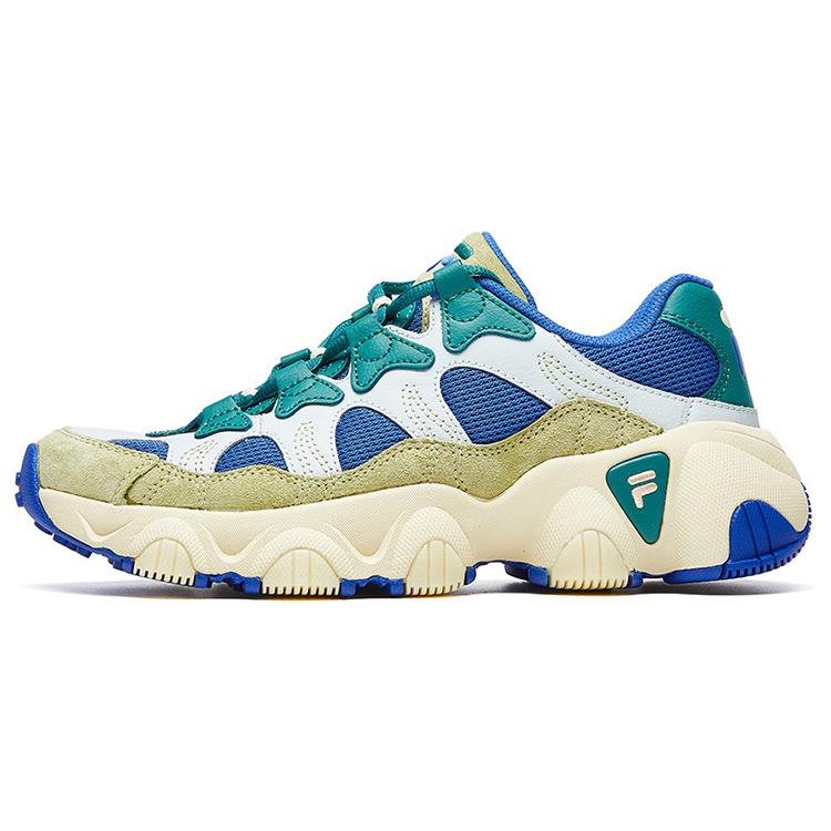 

FILA Jagger Textile, Synthetic Leather Comfortable Round Toe Low top Casual Shoes Women s White Blue Green F12W011411FBC 35.5
