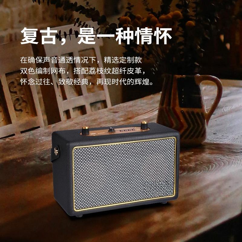 Portable Small Speaker, Retro Wooden Bluetooth Wireless Speaker, High Sound Quality, USB Flash Drive Charging Speaker