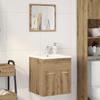 2 Piece Bathroom Furniture Set Artisan Oak Wood Based Material