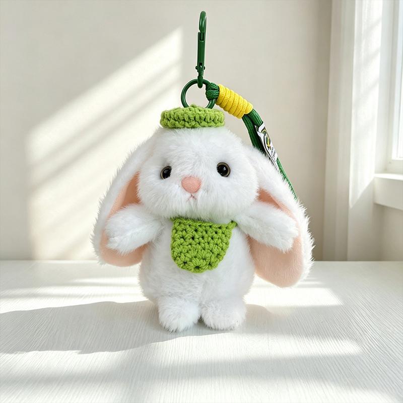 Stuffed Animals Cute Cartoon Rabbit Keychain Toy Girl Bag Car Keychain Mobile Phone Pendant Jewelry Gift