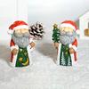 Santa Claus Snowman Resin Figurine Christmas Tabletop Decoration for Home Office Desk Festive Holiday Gift