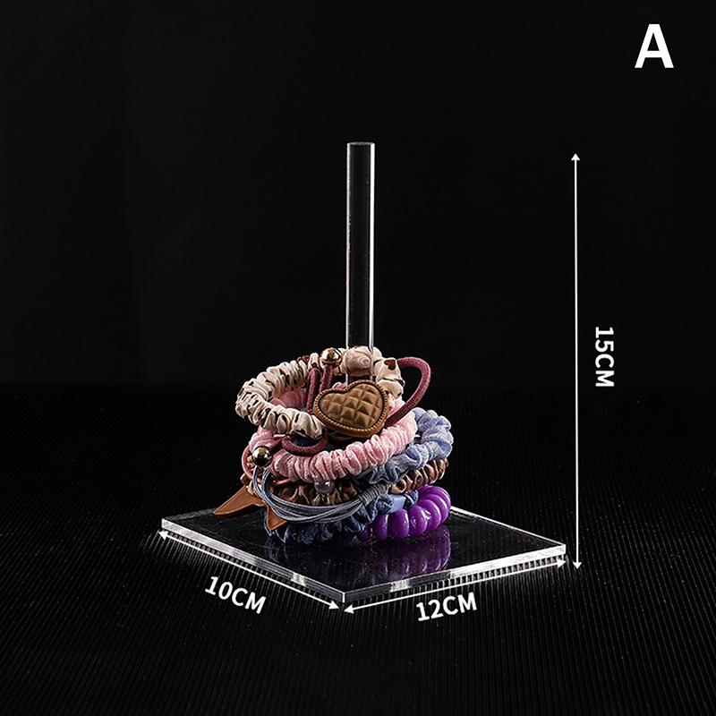 Acrylic Headband Holder Stand Transparent Scrunchie Storage Stand Jewelry Display Rack Organizer Bracelets Hair Rings Holder