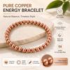 Pure Copper Pure Copper Bracelet Smooth Beads Beaded Bracelet Copper Bead Bracelet  Women Men