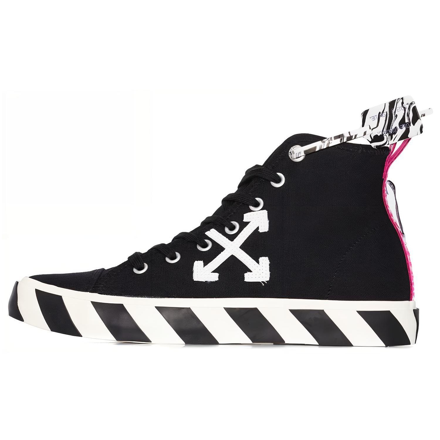 

Off-White Vulc Sneaker Mid Black White Men Sneakers Pink OMIA119E20FAB001-1001 39