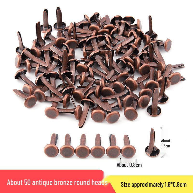 Colorful Children's Handmade Double-Legged Split Brad Nails for DIY Decoration