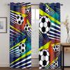 Cartoon Football Soccer Sports Free Shipping Window Curtains For Living Room Kids Bedroom Bathroom Kicthen Door Home Decor2Pcs