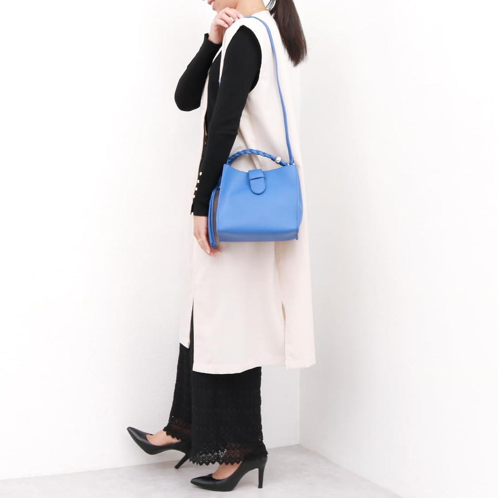 [Kashkash] Belt flap mesh handle 2-way tote