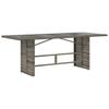 Garden Table with Glass Top Gray 190 X 80 X 75 Cm Poly Rattan