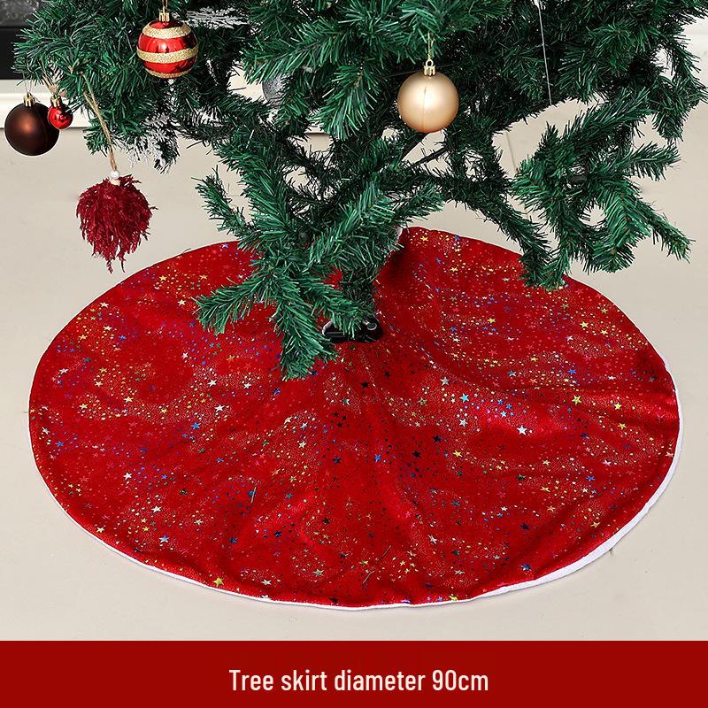 Creative Cartoon Print Christmas Tree Skirt - Festive Home & Party Decoration