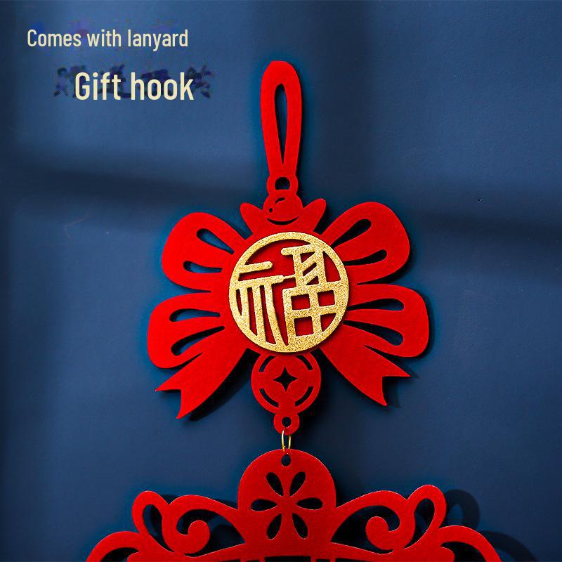 2025 Year of the Snake Spring Festival God of Wealth Pendant - New Year Door Hanging Decoration for Living Room