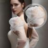 HX6F Seethrough Arm Sleeves Sheer Gloves For Bride Wedding Gowns And Formal Occasion Shoulder Length Gloves for Banquets