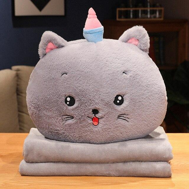 Plyšový ohřívač rukou s kresleným zvířetem, roztomilý králík, kočka, medvěd, shiba inu, pes, hračky Peluche, plněné měkké polštáře na pohovku