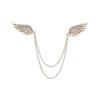 Angel Wing Brooch Metal Tassels Chain Lapel Pins Men Suit Shirt Corsage Gifts For Women Accessories Gift