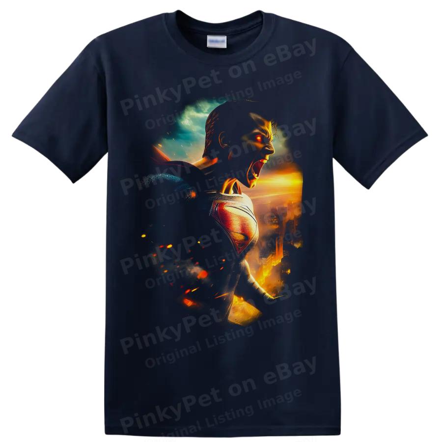 Superman Clark Kent Heroic City Battle Graphic T Shirt Collector Art Tee Gift