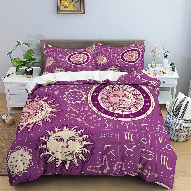 Starry Sky Bedding Set Boundless Abstract Galaxy Print Duvet Cover Microfiber Mysterious Outer Space Comforter Cover Twin Queen